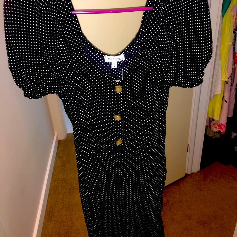 Black & white jumpsuit, new with tags